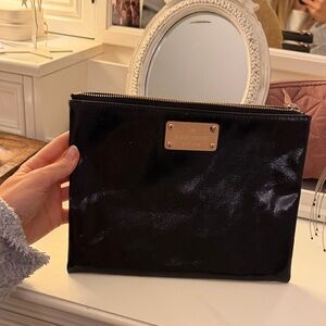 Kate Spade Shiny Black Pouch